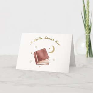 Het moderne Boho Book Moon Star Baby shower Bedankkaart