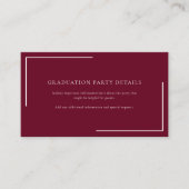 Het moderne Bourgondische Afstuderen 2025 Informatiekaartje (Voorkant)