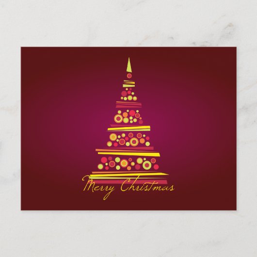 Het moderne Briefkaart van Kerstmis van de Boom (Voorkant)