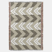 Het moderne Bruine, Beige, Witte Patroon van de Deken (Voorkant Verticaal)