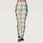 Het moderne Bruine, Beige, Witte Patroon van de Leggings (Achterkant)