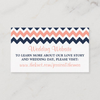 Het moderne Chevron Wedding Collectie - Roze en ma Informatiekaartje