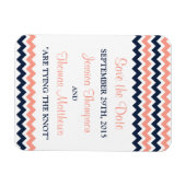 Het moderne Chevron Wedding Collectie - Roze en ma Magneet (Horizontaal)