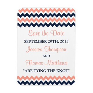 Het moderne Chevron Wedding Collectie - Roze en ma Magneet