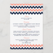 Het moderne Chevron Wedding Collectie - Roze en ma Menu (Voorkant)