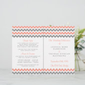 Het moderne Chevron Wedding Collectie - Roze & gri (Staand voorkant)