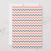 Het moderne Chevron Wedding Collectie - Roze & gri Kaart (Achterkant)
