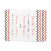 Het moderne Chevron Wedding Collectie - Roze & gri Magneet (Horizontaal)