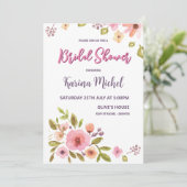 Het moderne Chic Wildflower Vrijgezellenfeest Kaart (Staand voorkant)