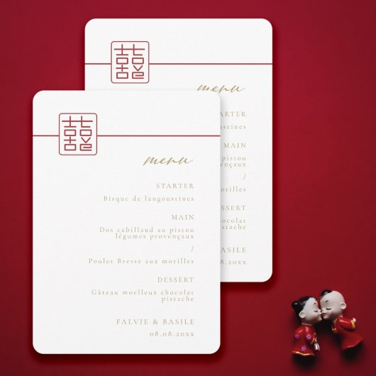 Het moderne Chinees Berichten Menu van het Dubbele Kaart