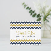 Het moderne Collectie van de Chevron Wedding - mar Briefkaart (Staand voorkant)