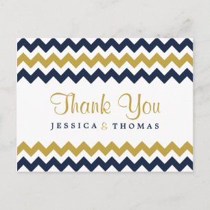 Het moderne Collectie van de Chevron Wedding - mar Briefkaart
