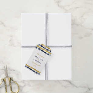 Het moderne Collectie van de Chevron Wedding - mar Cadeaulabel