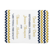 Het moderne Collectie van de Chevron Wedding - mar Magneet (Horizontaal)