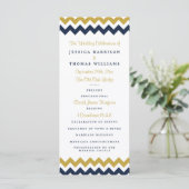 Het moderne Collectie van de Chevron Wedding - mar Programma (Staand voorkant)