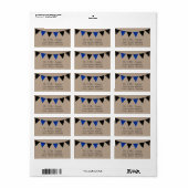 Het moderne Collectie van het Blauwe Bunting Weddi Etiket (Full Sheet)
