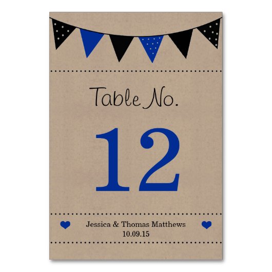 Het moderne Collectie van het Blauwe Bunting Weddi Kaart (Voorkant)