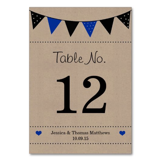 Het moderne Collectie van het Blauwe Bunting Weddi Kaart (Voorkant)