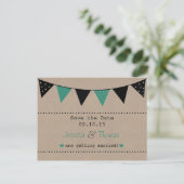 Het moderne Collectie van het Bunting Wedding van  Aankondigingskaart (Staand voorkant)