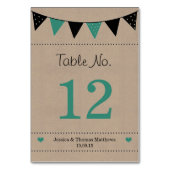 Het moderne Collectie van het Bunting Wedding van  Kaart (Achterkant)