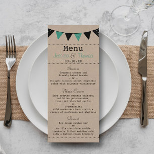 Het moderne Collectie van het Bunting Wedding van  Menu