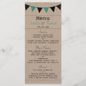 Het moderne Collectie van het Bunting Wedding van  Menu (Voorkant)