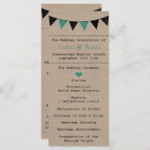 Het moderne Collectie van het Bunting Wedding van Programma (Voorkant / Achterkant)