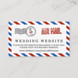 Het moderne Collectie van het luchtposthuwelijk Informatiekaartje