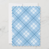 Het moderne Denim Teddy Bear Baby shower Kaart (Achterkant)