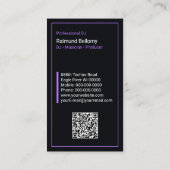 Het moderne DJ Platenspeler Visitekaartje (Achterkant)