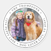 Het moderne Etiket van het Adres van de Ronde van (Voorkant)