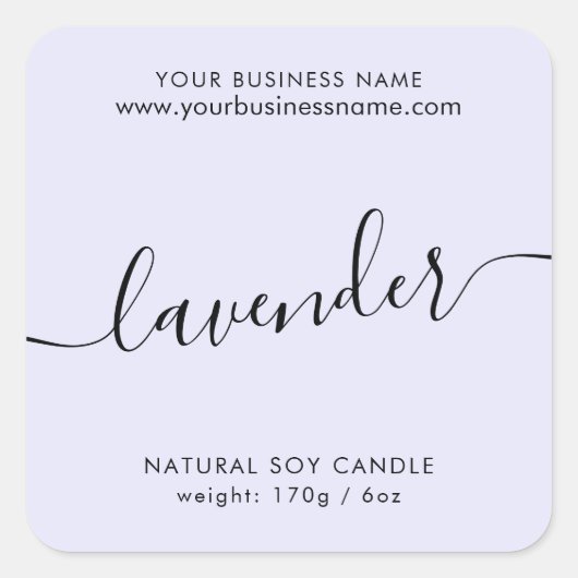 Het moderne etiket van het lichte lavendermanuscri (Voorkant)