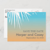 Het moderne feest Save the Date Briefkaart (Voorkant / Achterkant)