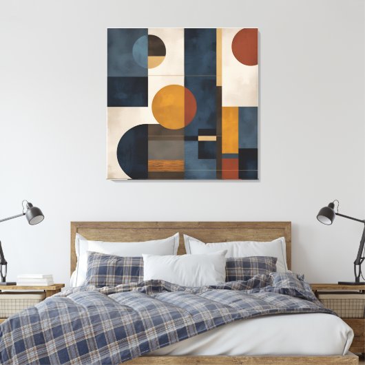 Het moderne geometrische Abstracte canvas - Mid-Ce (Insitu (Slaapkamer))