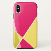 Het moderne Geometrische Dwars Fuchsiakleurig Case-Mate iPhone Case (Achterkant)