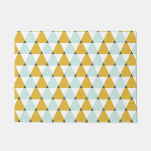 Het moderne Geometrische Patroon van de Driehoeken Deurmat