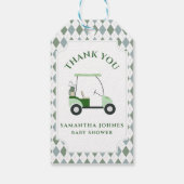 Het moderne golf Baby shower Cadeaulabel (Achterkant)