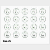 Het moderne golf Baby shower Ronde Sticker (Vel)