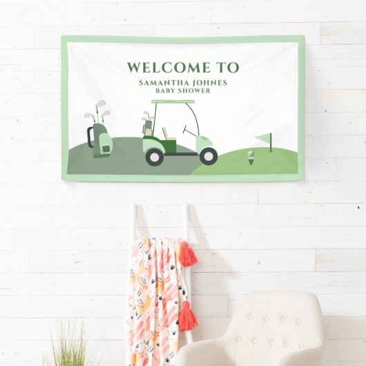 Het moderne golf Baby shower Spandoek (Insitu)