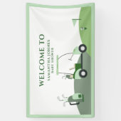 Het moderne golf Baby shower Spandoek (Verticaal)