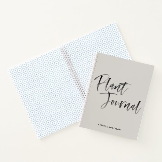 Het moderne Grauwe Dagboek van het Plant van de Ca Notitieboek (Binnen)