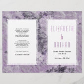 Het moderne huwelijksprogramma Amethyst paarse mar (Voorkant)