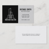 Het moderne icoon van het gebouw | makelaar in onr visitekaartje (Voorkant / Achterkant)