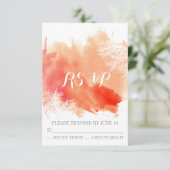 Het moderne koraalrif van de waterverf RSVP antwoo Kaartje (Staand voorkant)