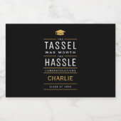 Het moderne kwastje was het Afstuderen waard Likeurfles Etiket (Enkel label)