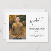 Het moderne Manuscript Afstuderen Eenvoudig Afstud Aankondiging (Achterkant)