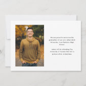 Het moderne Manuscript Afstuderen Eenvoudig Afstud Aankondiging (Achterkant)