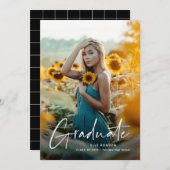 Het moderne Manuscript Afstuderen Eenvoudig Afstud Aankondiging (Voorkant / Achterkant)