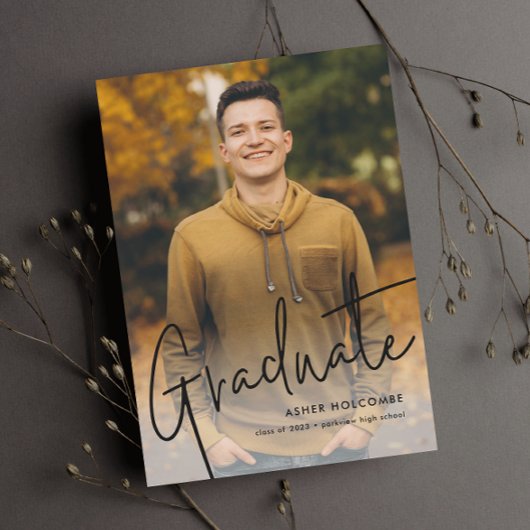 Het moderne Manuscript Afstuderen Eenvoudig Afstud Aankondiging