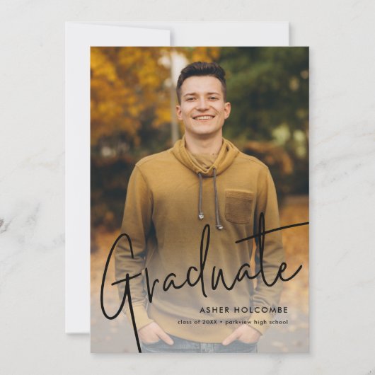 Het moderne Manuscript Afstuderen Eenvoudig Afstud Aankondiging (Voorkant)